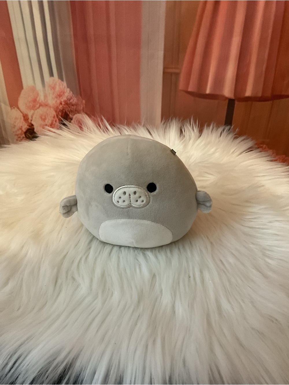 Squishmallows Gray Seal Plush Pet Toy